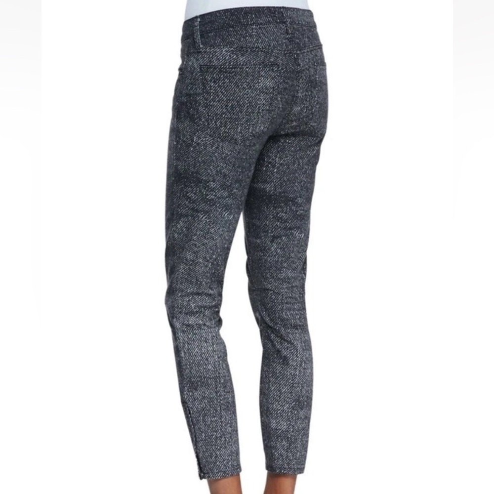 HELMUT LANG Sediment Printed Cropped Denim Jeans Women’s Size 30 Ankle Zip - Picture 4 of 13